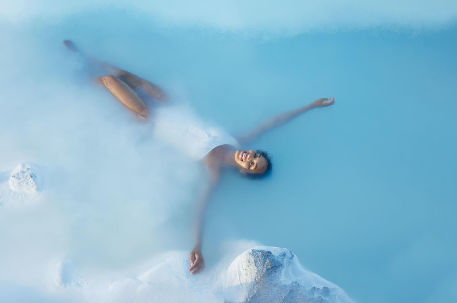 Embark on a poetic journey at Iceland's Blue Lagoon, where geothermal magic embraces serenity